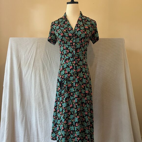 Vintage Betsey Johnson "Cup of Coffee" Dress - Picture 1 of 9